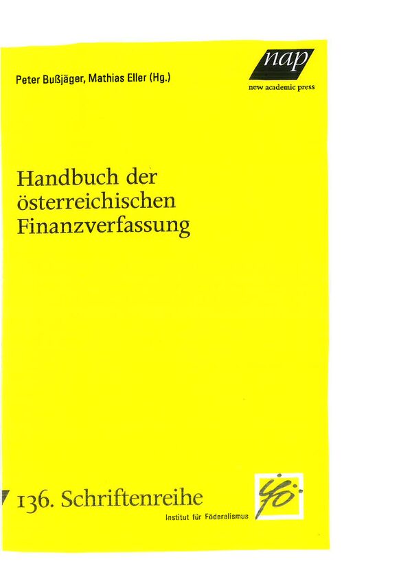 Handbuch der österreichischen Finanzverfassung