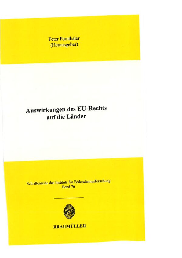 Auswirkungen des EU-Rechts auf die Länder.