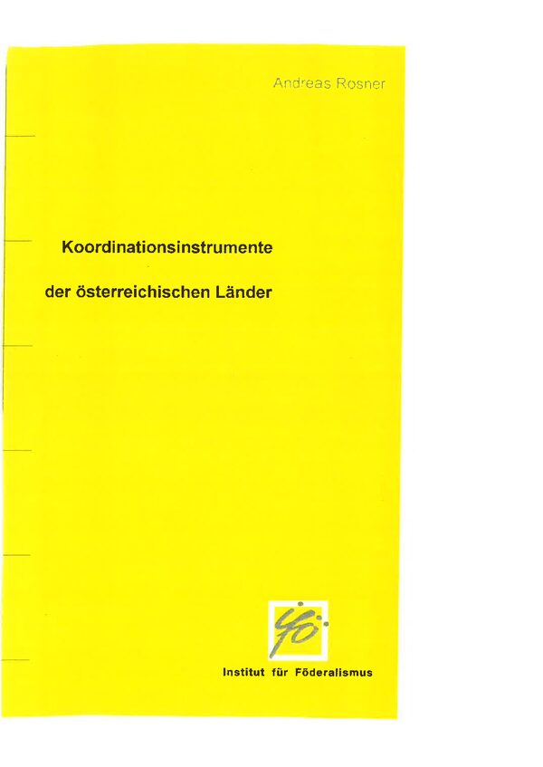 Koordinationsinstrumente der österreichischen Länder.