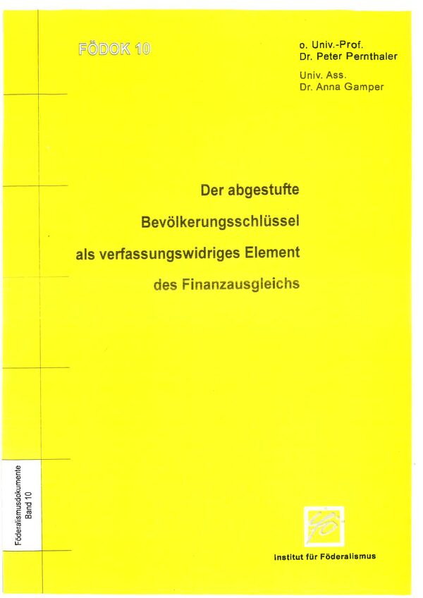 Der abgestufte Bevölkerungsschlüssel als verfassungswidriges Element des Finanzausgleichs.