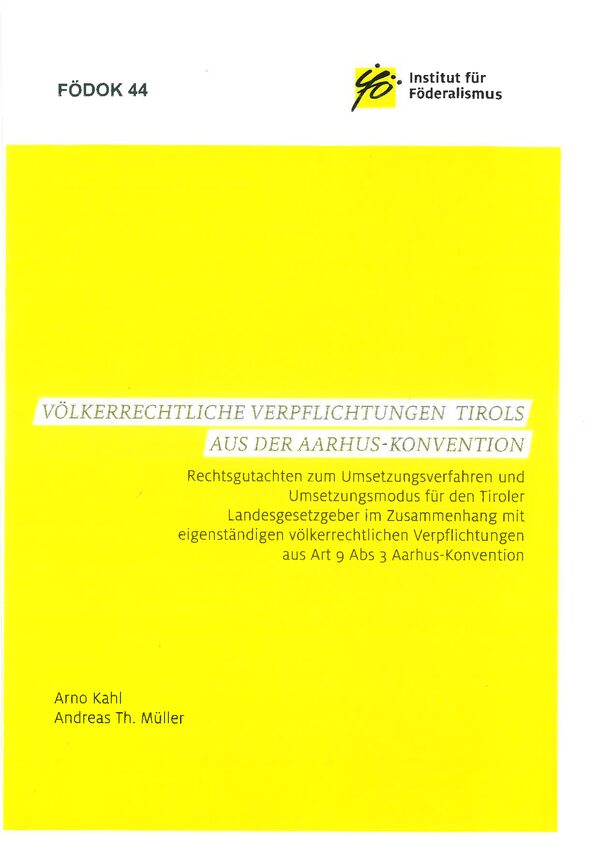 Völkerrechtliche Verpflichtungen Tirols aus der Aarhus-Konvention