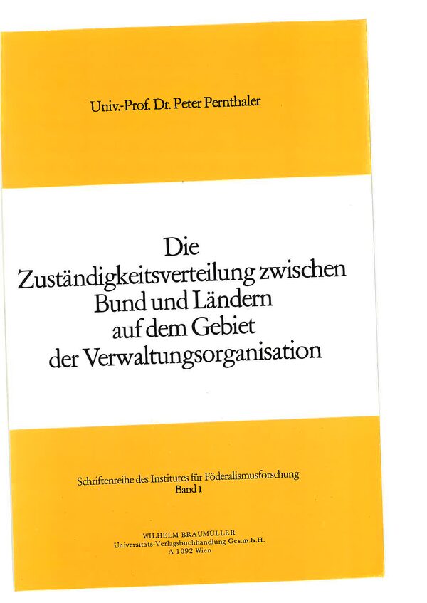Die Zuständigkeitsverteilung zwischen Bund und Ländern auf dem Gebiete der Verwaltungsorganisation.